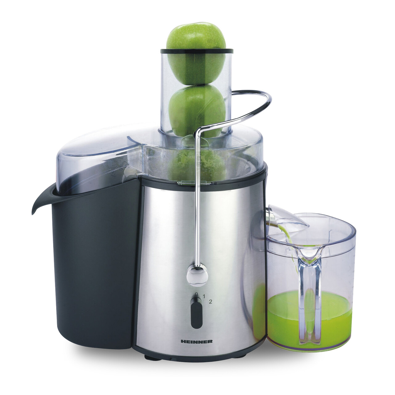 Storcator de fructe Turbomax, Heinner, 1 L/2 L, 1000W, inox, argintiu - imagine 5